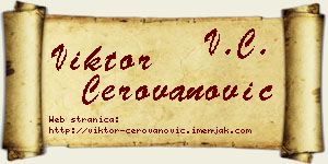 Viktor Cerovanović vizit kartica